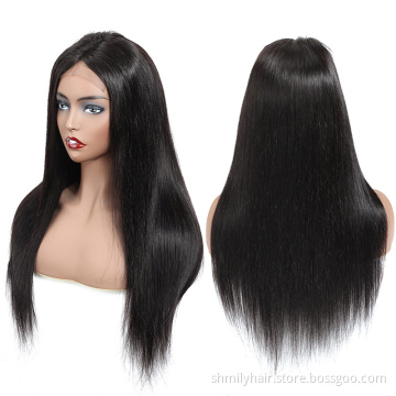 Shmily Wholesale price 4X4 U Shape Lace front Wigs Straight body wave kinky curl Brazilian Human hair Lace For Black Women